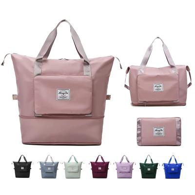 China Fashion Amazon Success Fleece Tote Bag Yoga Weekend Shoulder Gym Baggage Gym Bag Travel Foldable Expandable Wet Dry Waterproof Travel Tote Bag Women for sale