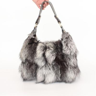 China High Quality Tote Bag Fashion Ladies Shoulder Bags Women Real Fox Fur Bags Real Fox Fur Bag for sale