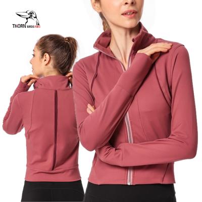 China Wholesale Custom Jacket Women's Running Sports Jacket Logo Quick Dry Soft Shell Breathable Sports Jacket for sale