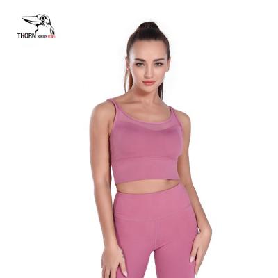 China Breathable Ladies Girls Fitness Gym Yoga Running Bra Tops Custom Logo Crane Exercise Workout Women Sports Bra for sale