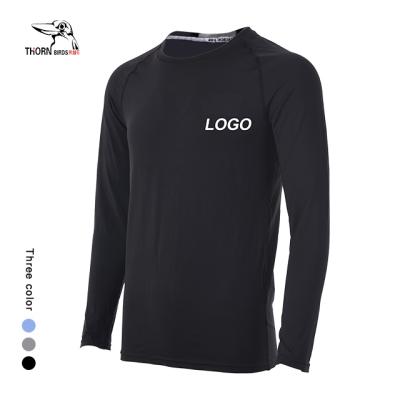 China Customized Breathable Gym T-shirt Men's Breathable Sports Suit Fitness Clothing Mens Sports Long Sleeve T-shirt for sale