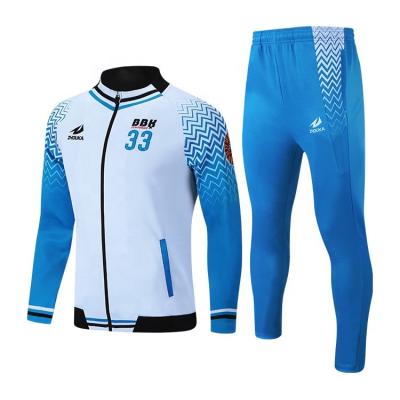 China Wholesale High Quality Custom Made Men's Fashion Slim Fit Sports Soccer Jogging Tracksuit Anti-UV Sublimation Tracksuit for sale