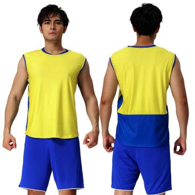 China Quick Dry Mens Soccer Jerseys Boys Short Sleeve Football Training Sets Quick Dry Uniform Tank Tops for sale