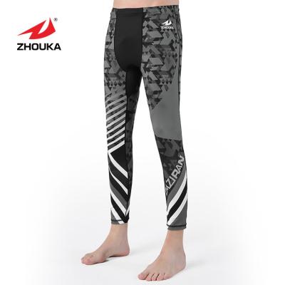 China 2019 ZHOUKA Breathable Tops Sale Sports Jogging Yoga Pants Men's Tight Quick-Drying Cloth Unique Thai Tight Pants for sale