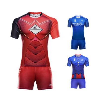 China Antibacterial High End Fashion Rugby Jersey Custom Design Sublimation Printing for sale