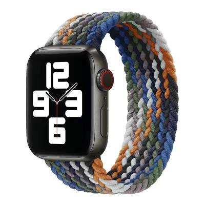 China Fashion. Sport Manufacturer Supplier Custom Loop Adjustable Elastic Woven Nylon For Apple Watch Nylon Band for sale