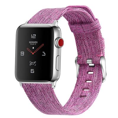 China Luxury Customizable Pattern Changeable Light And Breathable Nylon Hand Strap For Apple Watch Band for sale