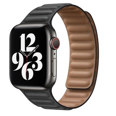 China Fashion. sport. Original 42mm Magnetic Link 44mm 40mm 38mm Leather Loop Strap For Apple 5 4 Se 6 Watch Band iWatch Strap for sale