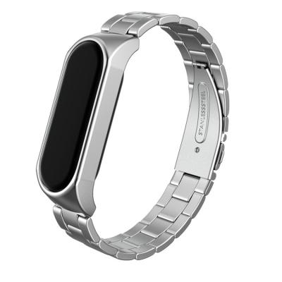 China Water Resistant Metal Steel Strap For Xiaomi MI Band 4 3 5 Wrist Band Strap Replacement For MI Band 4 5 3 Stainless Steel Strap Screwless for sale