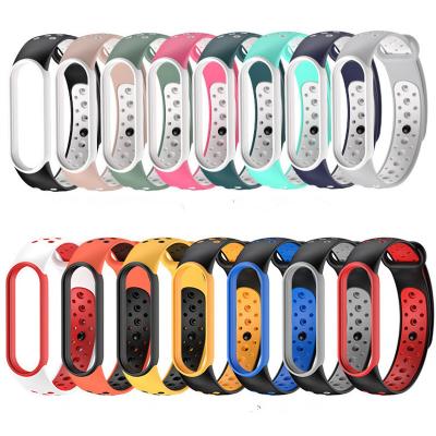 China Rubber Smart Wristband For Xiaomi MI Band 5 6 Silicone Strap MiBand 6 Strap Wrist Strap For Xiaomi MI Band 5 Wrist Band Strap for sale