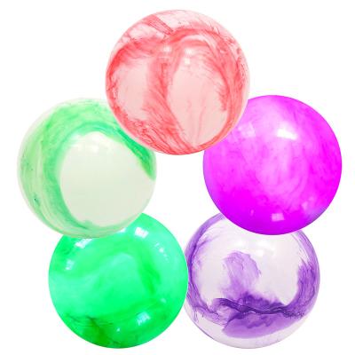 China Toy Yexi Inflatable Marbleized Bouncy Ball Rainbow Color Plastic Yoga Ball PVC Gym Exercise Fitness Cloud Pilates Ball AQ8M806 for sale