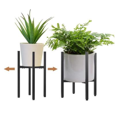 China Modern Planter Stand Modern Plant Pots Around Flower Plant Stand Metal For Home Flower Stand Potted Outdoor Indoor Decor Black for sale