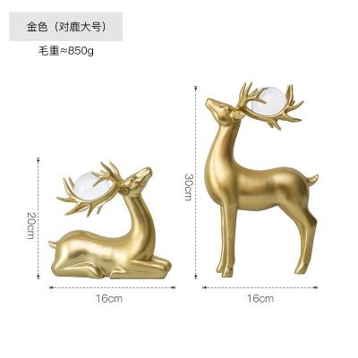 China Modern Home Accessories Modern Home Interior Decoration Gold Deer Living Room Table Decor Home Decor for sale