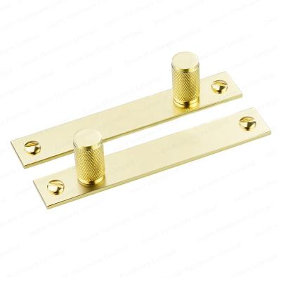 China Easy Installation Modern Home Decor Wardrobe Drawer Pulls Zinc Alloy Brass Brushed Cabinet Handles for sale