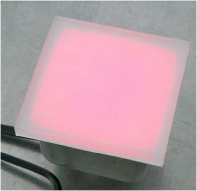 China High quality stainless steel body 12mm toughened glass cover IP67 RGB LED brick light for sale