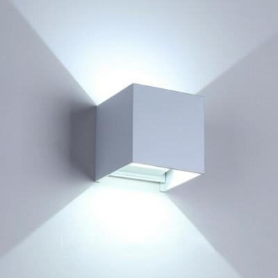 China Europe style cube wall light white shell dimmable led wall light lamp down wall light 6w 12w for sale