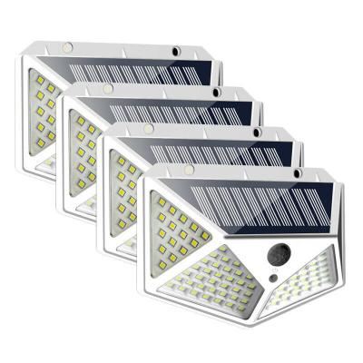 China 4X 100LED Solar Power Light PIR Motion Sensor Security Outdoor Garden Wall Lamp for sale