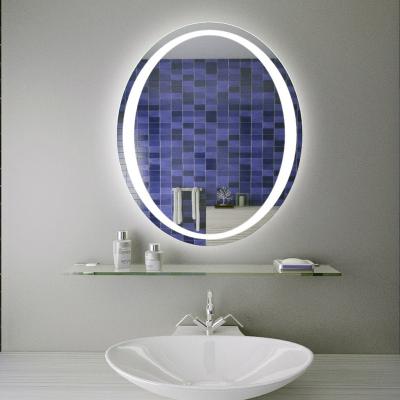 China Lighted Large Wall Mounted Hotel Anti-Fog Touch Screen Illuminated Bathroom LED Mirror for sale