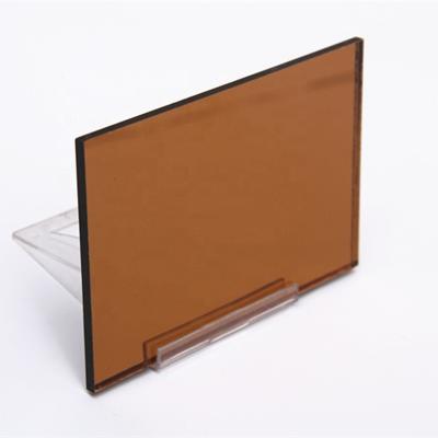 China 4mm 5mm 6mm bronze reflective glass cheap price mix container tinted reflective glass for building for sale