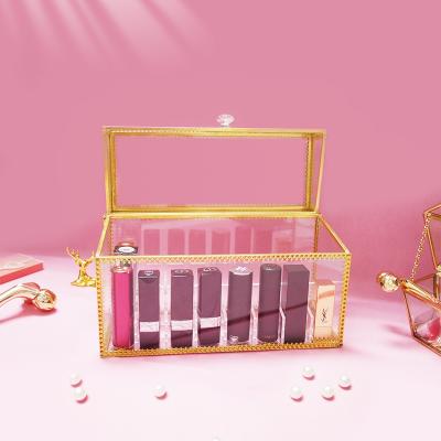 China Multifunctional Europe Women Lipstick Cosmetic Storage Organizers Box Brushes Cosmetic Make Up Organizer for sale