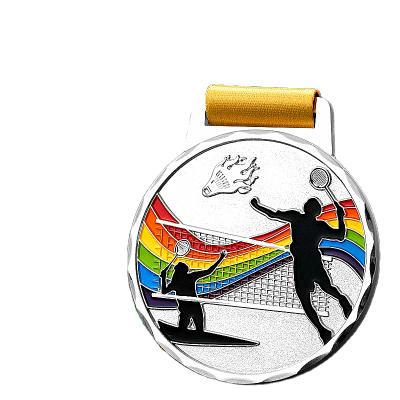 China Hot Selling Custom Japan Gold Metal Silver Bronze Sports Running Medals With Colorful Ribbon for sale