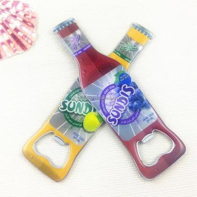 China Customized Viable Colored Metal Beer Bottle Shape Opener for sale