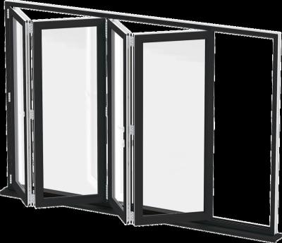 China Hot Sale Magnetic Aluminum Screen Tempered Glass Double Glazed Aluminum Bi Folding Windows With High Quality for sale