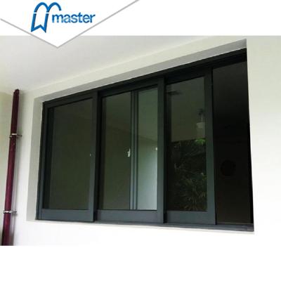 China Factory Direct Selling New Double Double Magnetic Style Glazed Aluminum Glass Siding Windproof Screen Windows For House for sale