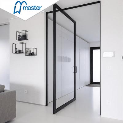 China Modern Style Windproof Pivot Door Entry Front Door Front Pivot Aluminum Rotating Interior Revolving Doors for sale