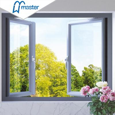 China China factory wholesale windproof modern design push and pull Magnetic Screen Dangle Aluminum Glass Casement Windows for sale