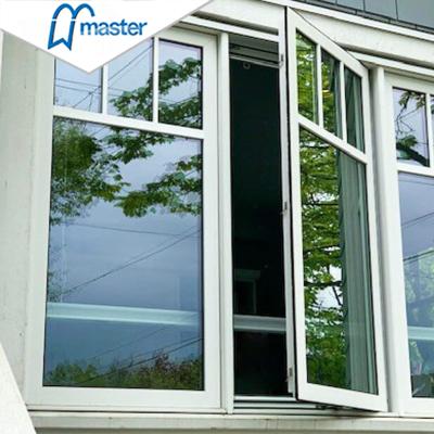 China Top Selling High Quality Hurricane Proof Modern Design Magnetic Screen Thermal Break Aluminum Glass Swing French Casement Windows for sale