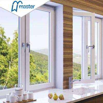 China Factory Price Modern Style Magnetic Soundproof Glass New Double Screen Glazed Windproof Tilt And Turn Aluminum Window for sale