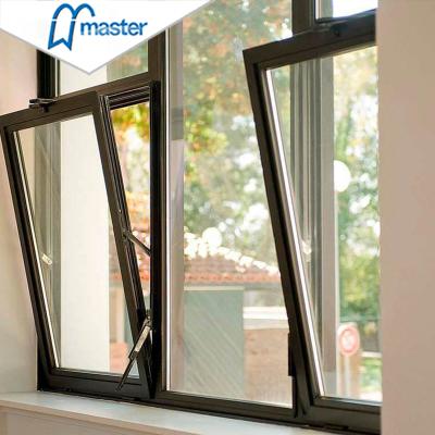 China Aluminum Alloy Magnetic Hot Sale Windows Screen Tempered Glass Double Tilt And Turn Window for sale