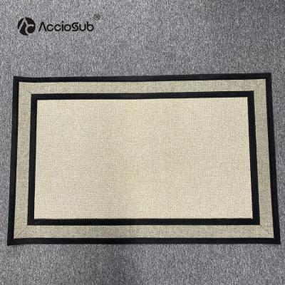 China AccioSub Outdoor Christmas Sustainable Home Decor PVC Gray Customized Dye Sublimation Rubber Backed Mat White for sale