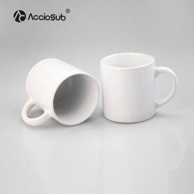 China Acciosub RTS Viable Hot Sale 6oz Beer Tea Coffee White Mugs Logo Printing White Porcelain Sublimation Ceramic Mug for sale