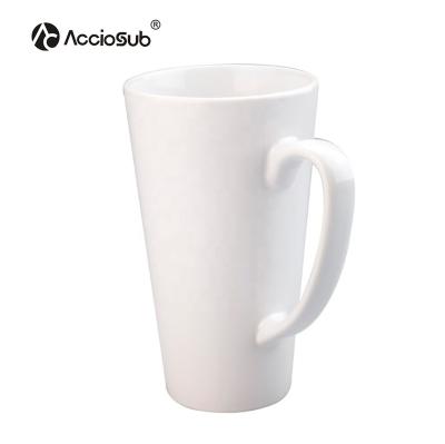 China Wholesale Viable Promotional White Sublimation Porcelain Gift Coffee Wine Beer 17oz Acciosub Mug Ceramic Mug for sale