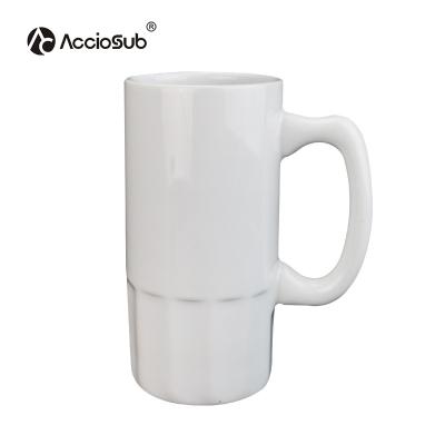 China High Quality Custom Viable Printing 20oz Ceramic Oktoberfest Coating Oktoberfest Sublimation White Beer Mug for sale