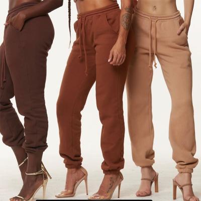 China 100% cotton solid color jogger loungewear panties women's tracksuit wholesale QUICK DRY cotton women's fabric wholesale for sale