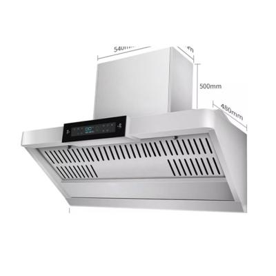 China Can process custom size Kitchen Cooker Hood Factory Easy to Clean Stainless Steel Foshan Kitchen Exhaust Range Hood Filters Wall Mounted Cooker Hood 180 for sale