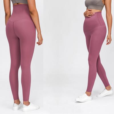 China Wholesale Bare Sense of High Workout Radiation Protection Maternity Care Belly Legging Women Maternity Yoga Waist Legging for sale