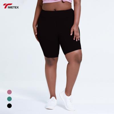 China Hot Selling Viable Retail Large Comfortable Elastic Waist Plus Size Biker Shorts With Pockets Workout Sports Shorts for sale