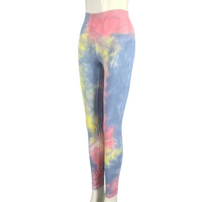 China New Style Breathable Stretchable Women Fitness Seamless Tie Dye Leggings Butt-Lift Sports Tie Dye Butt Running Leggings Crac! crack! for sale