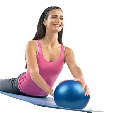 China Mini Eco fitness pilates yoga ball PVC yoga ball 20-25 cm Durable color friendly PVC balance exercise fitness Anti-burst yoga ball for sale