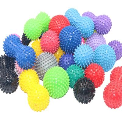 China Durable Musclesfoot PVC Yoga Massage Ball Small Spikey Fitness Wall Sports Spike PVC Spike Massage Rolling Ball for sale