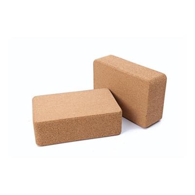 China High Density Eco Yoga Pilates Printing Natural Cork Yoga Blocks Brick 3*6*9 Inch Custom Logo Block Recyclable Wholesale Cork Yoga for sale