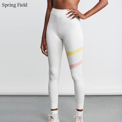 China Breathable SF High End Active Fintess Ribbed Lift Up Legging New Trendy Workout Pants Yoga Workout Rainbow Colorful Pants for sale