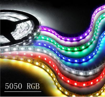 China 12V DC flexible led strips ip65 SMD5050 Epistar 120° angle waterproof RGB led strip light for shops stores for sale