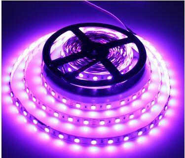 China Flexible 12v 24v LED strips UL CE Rosh CRI97 purple color SMD5050 300LED IP66 led strips lamp 2700-6500K for sale