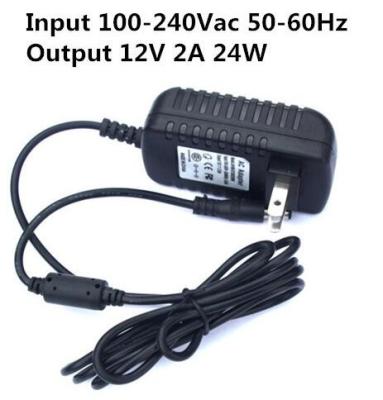 China AC DC power adapter 12v 1a 1.5a 2a 12W 15W 24W for CCTVs,LED strips with UL CE SAA marked for sale