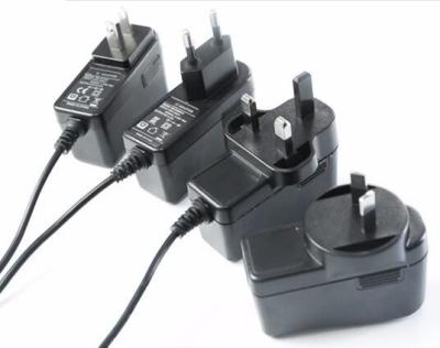 China 12v 24v 1a 2a AC DC power adapter supply for LED strip lights CCTV cameras with CE UL SAA FCC CB marked for sale